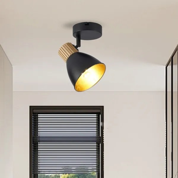 Brilagi - Aplica de perete tip spot ODENSE 1xE14/10W/230V, lemn/negru