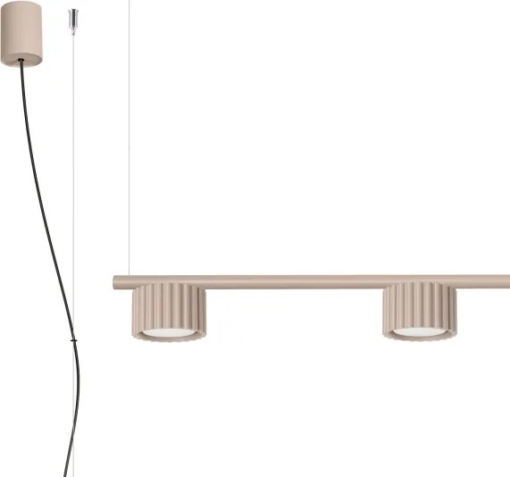 Sollux SL.2702 - Lustră suspendată pe cablu AURA 4xGX53/10W/230V taupe