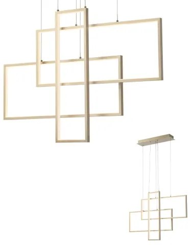 Redo 01-2314 - Lustră LED dimabilă suspendată pe cablu PLANA, LED/60W/230V, auriu