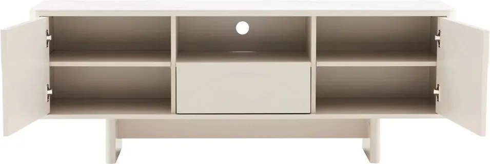 Comoda TV cu blat ceramic SAVOY 150cm alb