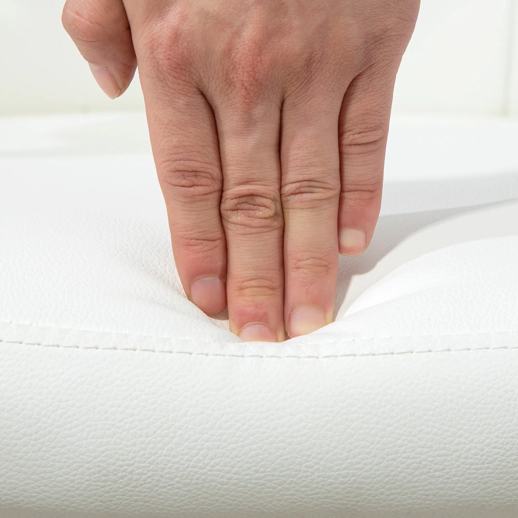 Vinsetto Scaun de birou, Ergonomic Scaun de birou cu braț, Spătar căptușit Alb | Aosom Romania