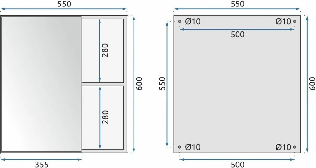 Set mobilier de baie cu lavoar Mario 60cm White