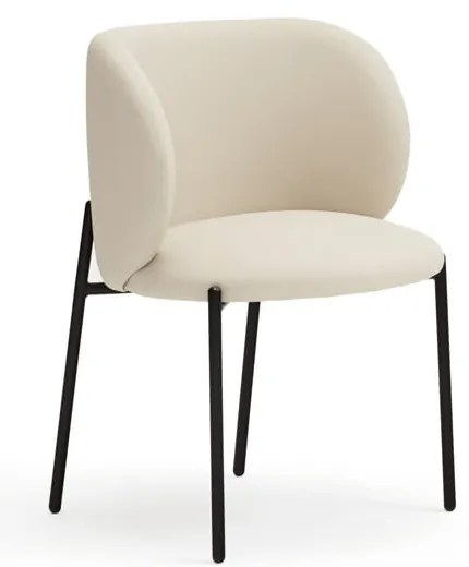 Set de scaune de sufragerie alb 2 buc. tapițat Mogi – Teulat