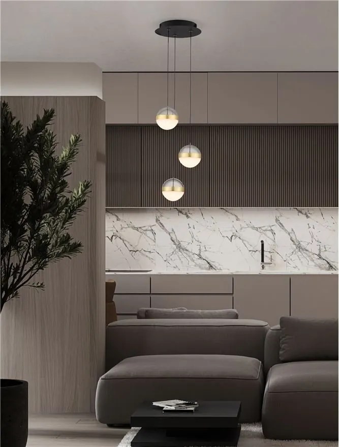 Lustra cu 3 Pendule LED stil modern ALAZ
