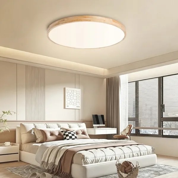Brilagi - Corp de iluminat LED reglabil WOODLINE LED/100W/230V 3000-6000K stejar Ø 80 cm + telecomandă