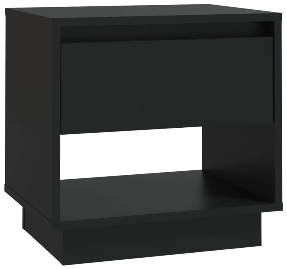 809514 vidaXL Noptieră, negru, 45x34x44 cm, PAL