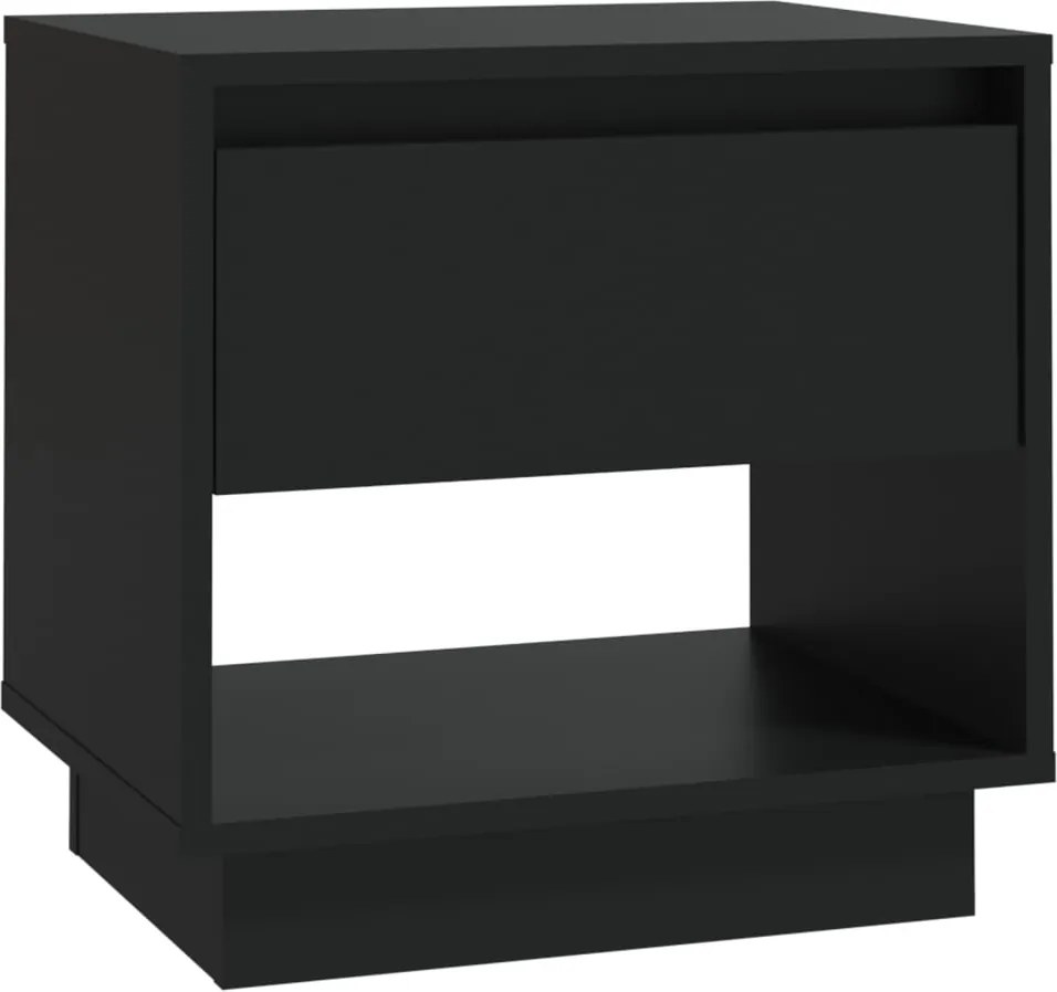 vidaXL Noptieră, negru, 45x34x44 cm, PAL