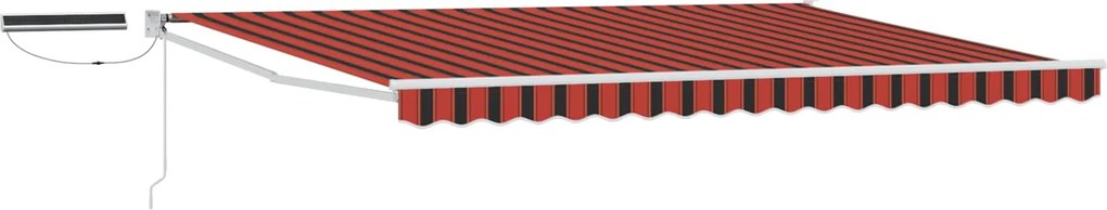 vidaXL Cort electric retractabil Portocalie și maro 5 x 3 m