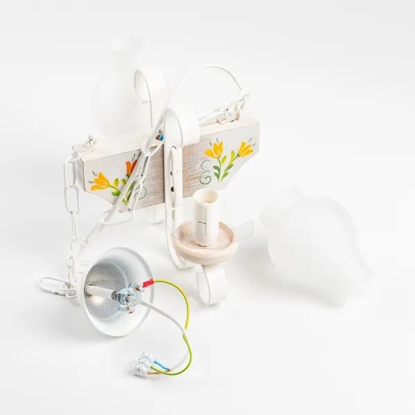 Lustră pe lanț Brilagi QUEEN 2xE14/40W/230V fag/crem