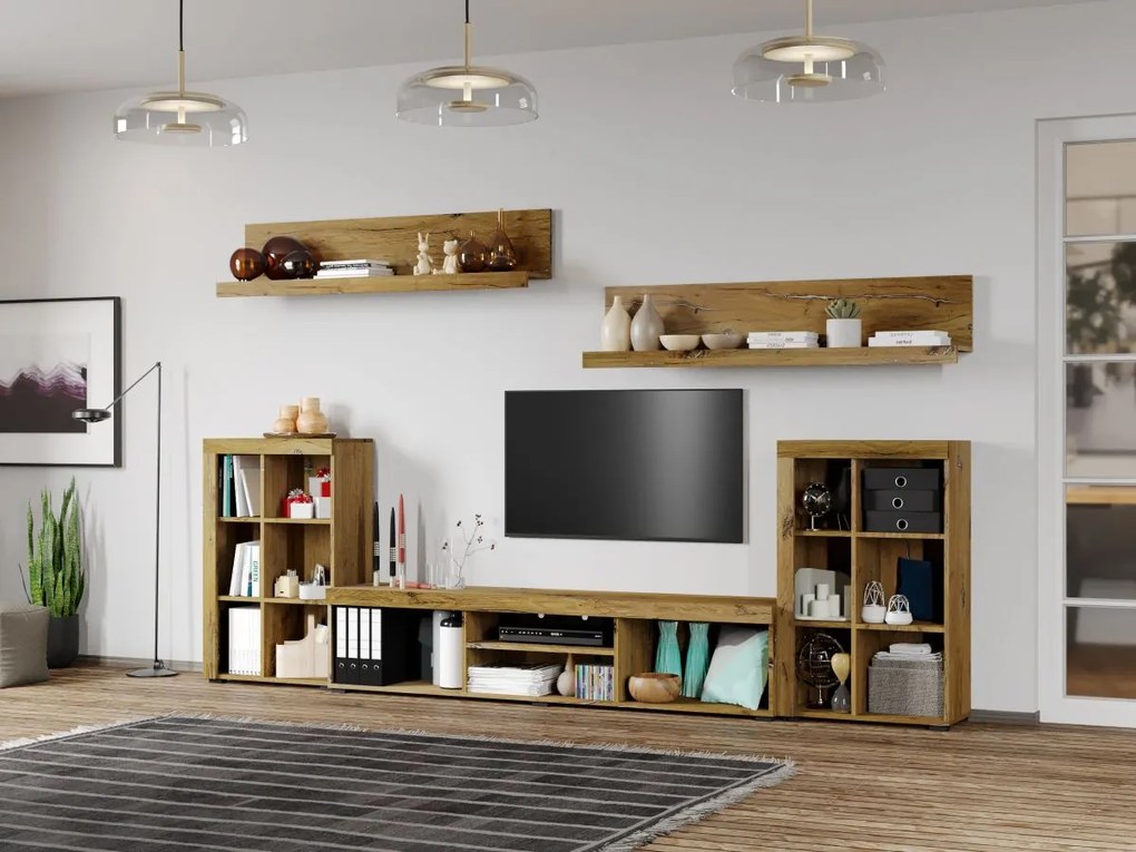 Set Mobila Living Odell Flagstaff Oak/Gri C05