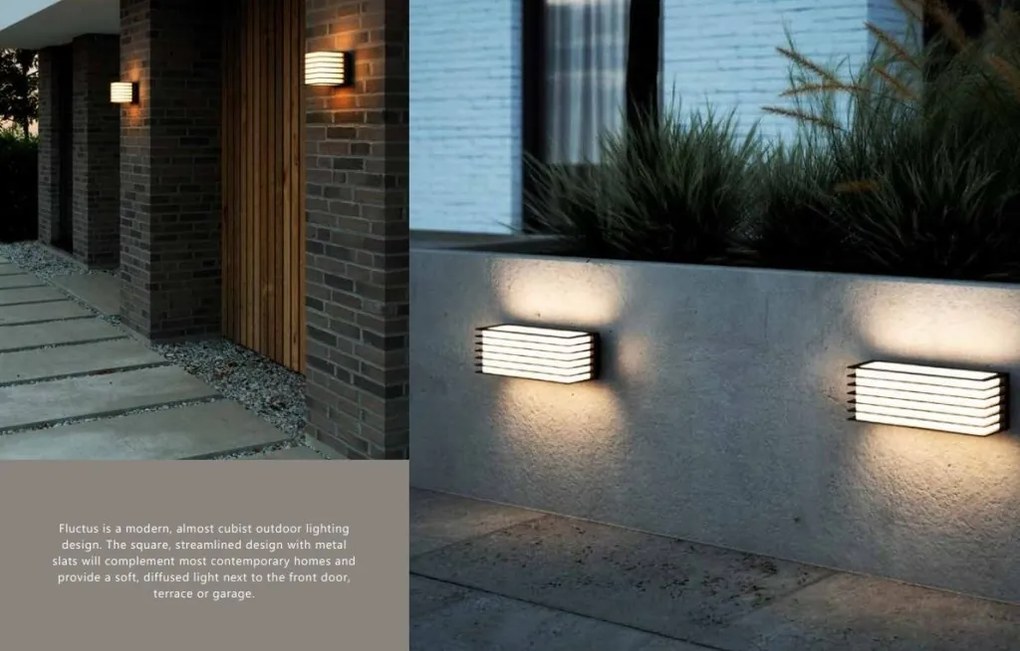 Aplica de perete exterior IP44 design modern Fluctus 28