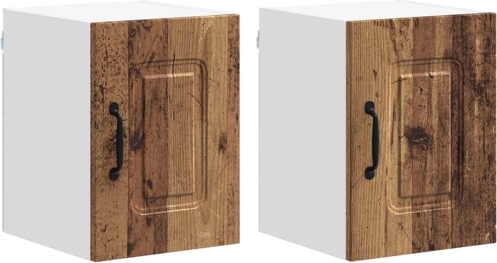 vidaXL Dulap de bucătărie Kalmar 2 pcs Lemn vechi 30 x 31 x 40 cm