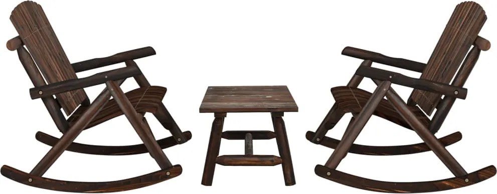 vidaXL Set mobilier de grădină, 3 piese, lemn masiv de molid