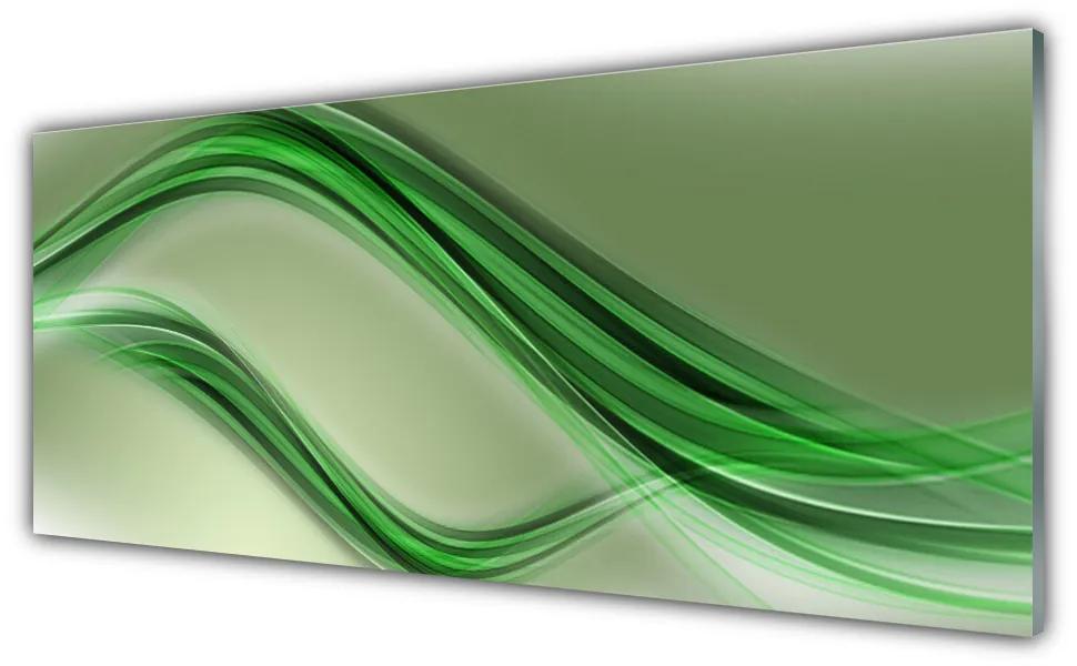 Tablou pe sticla Abstract Art Verde Gri