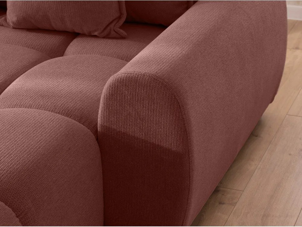 Colțar teracotă (cu colț pe partea dreaptă/cu șezlong) Albane – Ropez