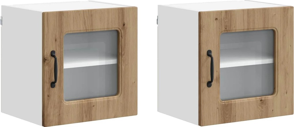 vidaXL Dulap de bucătărie cu depozitare Kalmar 2 pcs Stejar Artizanal