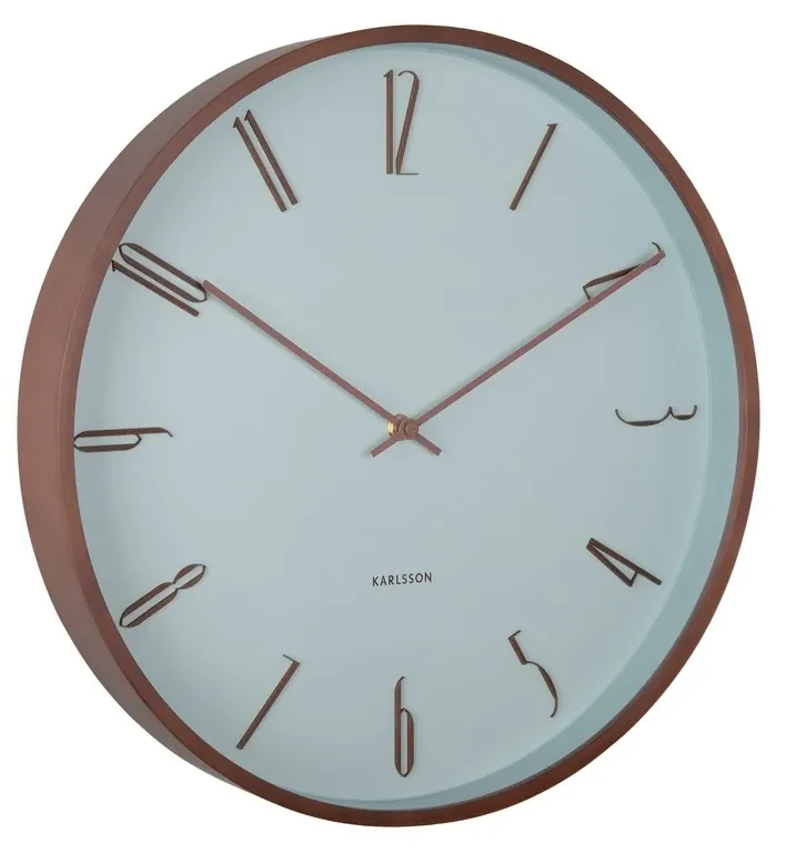 Karlsson 6014BL design ceas de perete albastru, diametru 40 cm