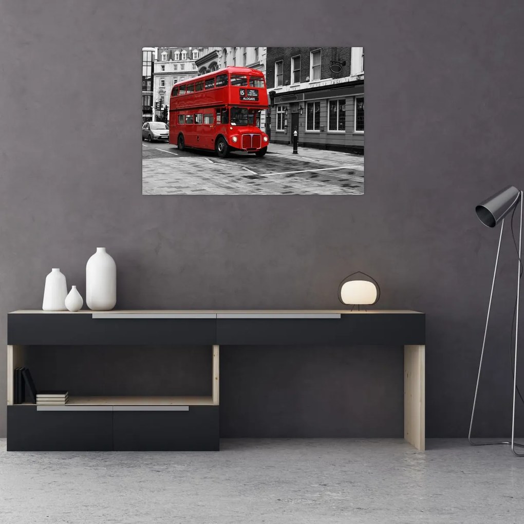 Tablou - Londra cu autobuz (90x60 cm)