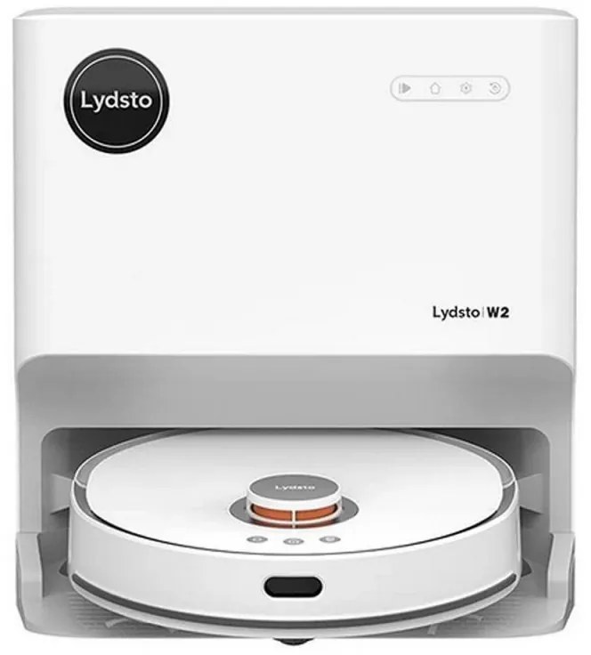 Robot aspirator Xiaomi Lydsto W2, 50W, 5000 Pa, 0.35 L, Statie autogolire, Wi-Fi, Sistem anti-cadere, Functie de programare, HEPA, Alb