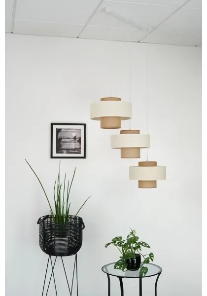 Brilagi - Candelabru pe cablu DALLAS 3xE27/15W/230V maro/crem/alb