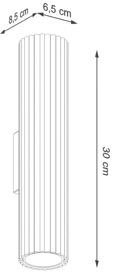 Aplică de perete neagră Gleam – Sollux