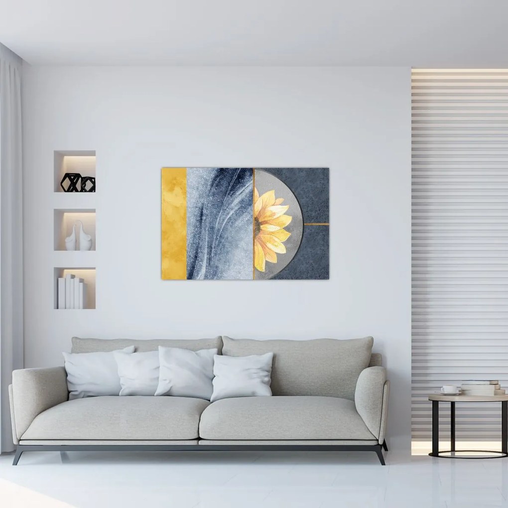 Tablou - Forme și flori (90x60 cm)