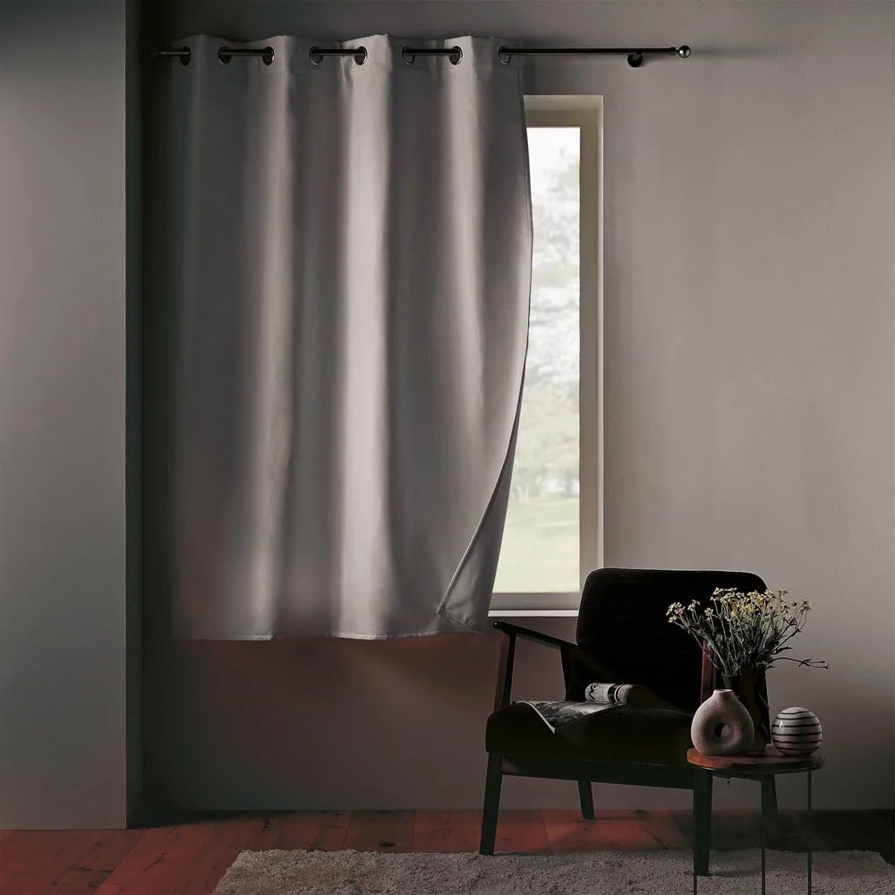 Draperie albă termoizolantă din microfibră 135x180 cm Micropolar – douceur d'intérieur