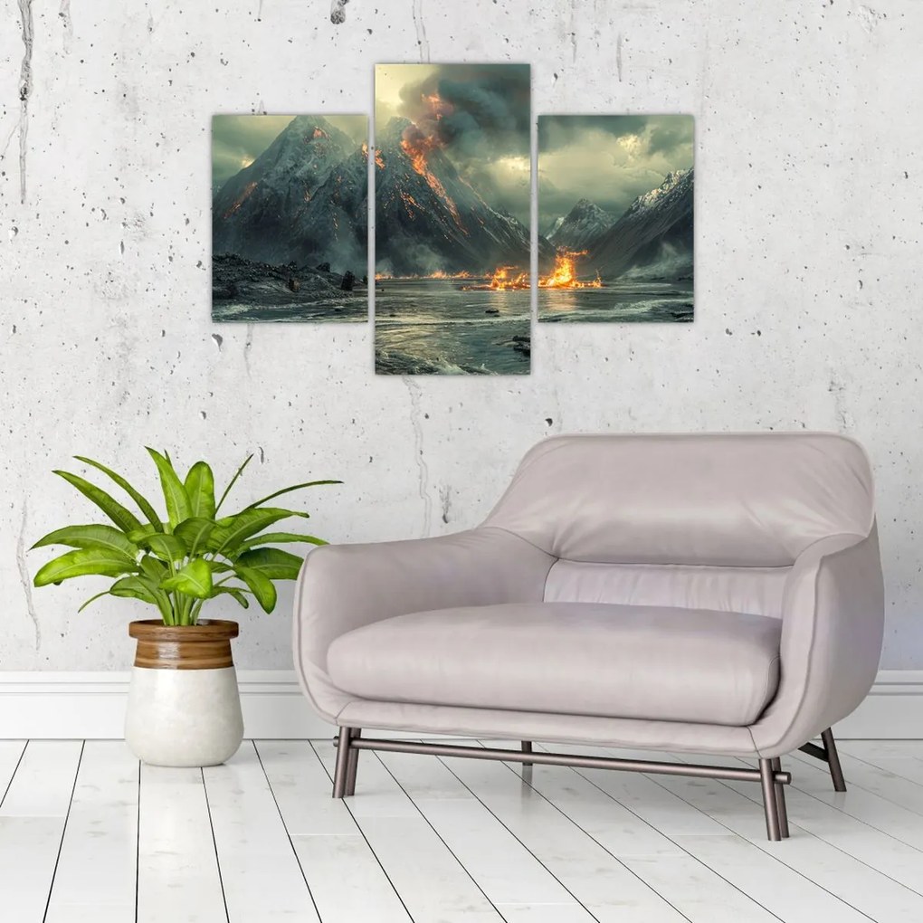 Tablou - Erupție vulcanică (90x60 cm)