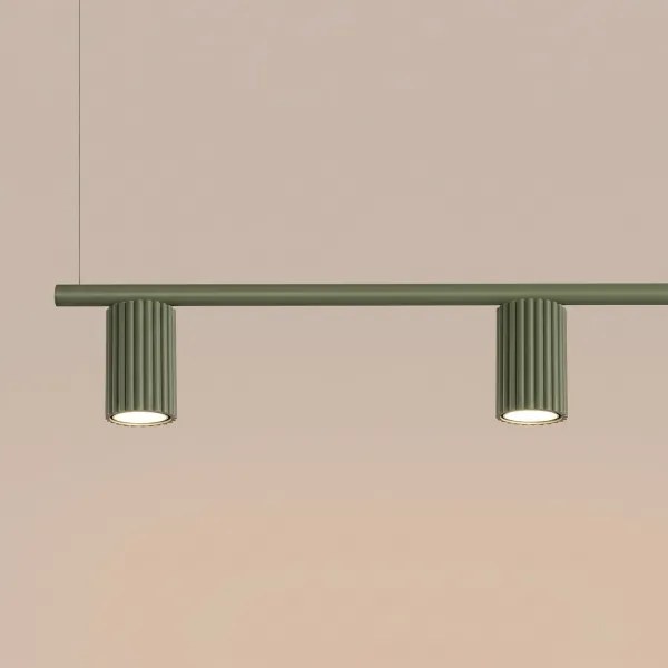 Sollux SL.2714 - Lustră suspendată pe cablu KARBON 4xGU10/10W/230V verde