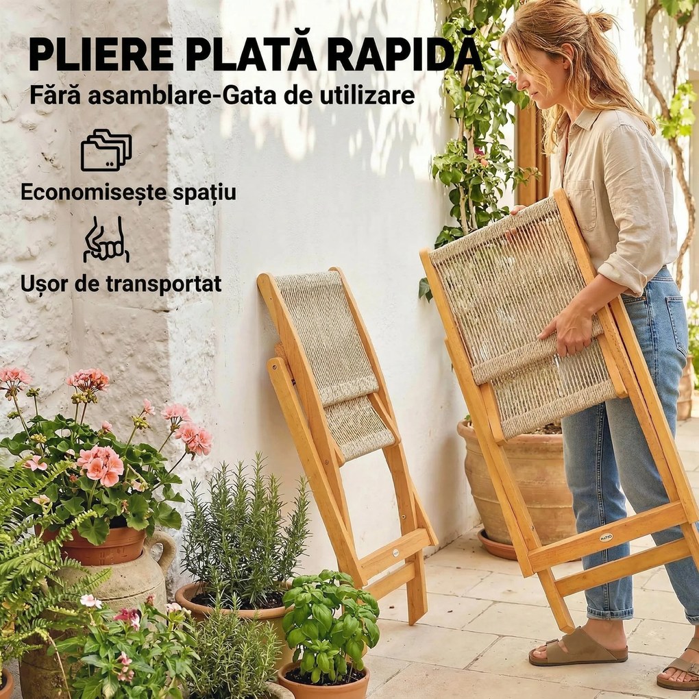 Outsunny set mobilier ratan balcon apartament terasă verandă bistrou grădină | Aosom Romania