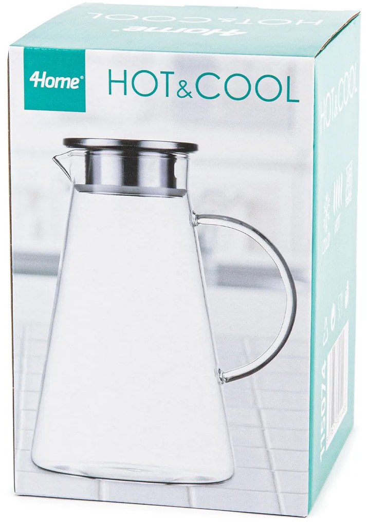 Carafă de sticlă cu capac 4Home Jug Hot&Cool,1,8 l