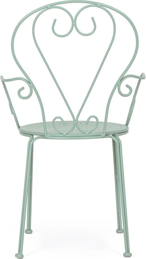 Scaun de grădină verde mentă din metal Etienne – Bizzotto