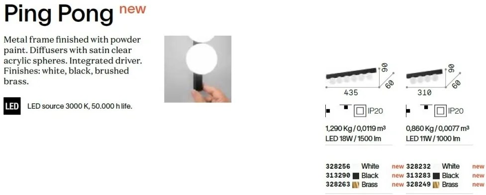 Plafoniera LED design minimalist Ping pong pl6 alama