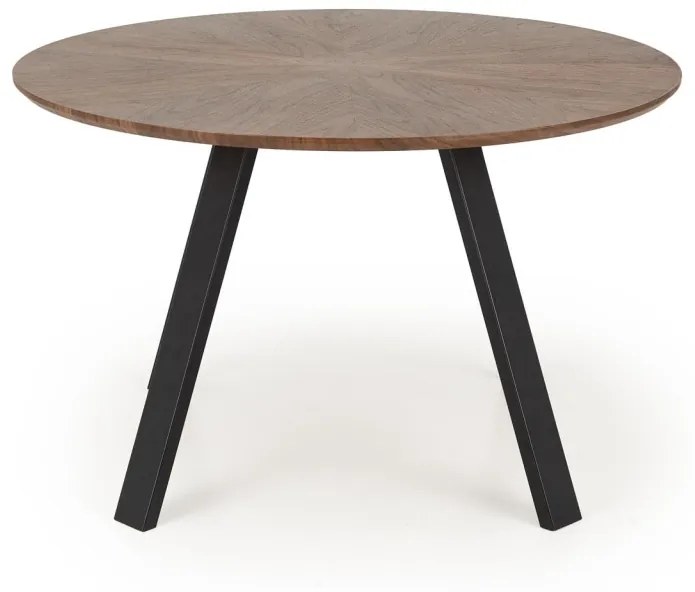 Masa rotunda Danilo nuc/negru ø120/h74 cm