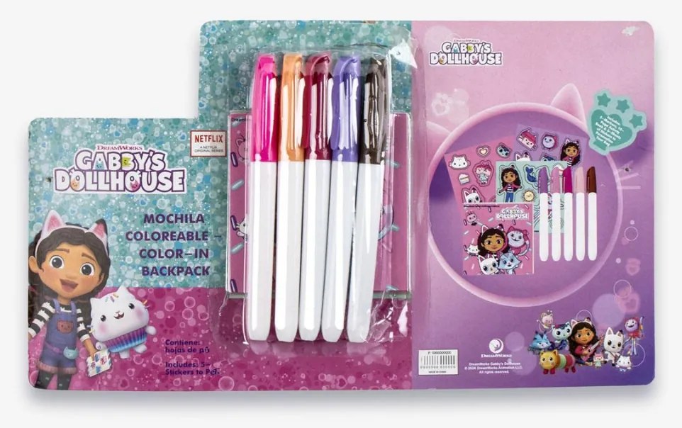 Gabby&#039;s Dollhouse Gabdorable Rucsac colorabil, geantă 38 cm