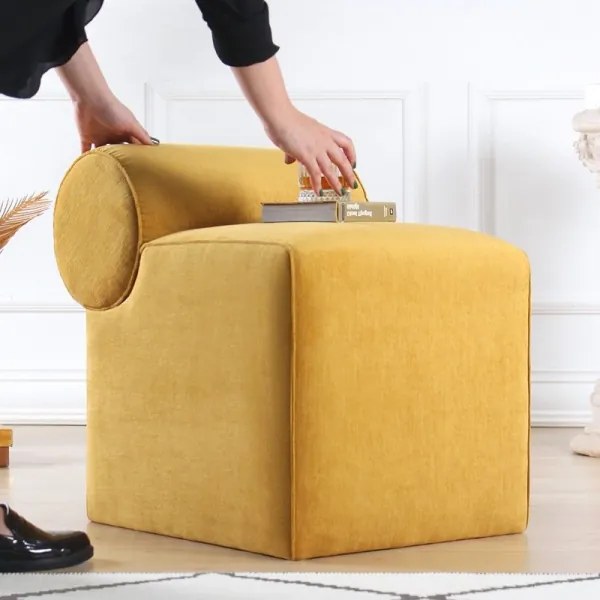 Taburet TIKI 47x45 cm galben