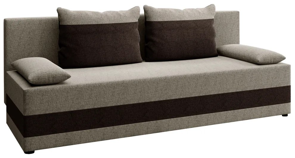 Canapea extensibilă, gri-maro/maro, PREMIUM