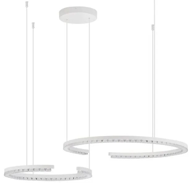 Lustra circulara aluminiu alb GREAMY D-93cm