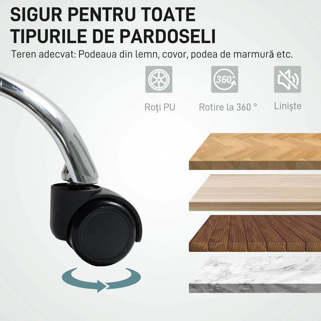 HOMCOM Scaun de Birou Masaj cu 6 Puncte, Încălzire și Suport pentru Picioare, Scaun Ergonomic Rabatabil Rotativ din Stofă Tip In Respirabil cu Telecomandă și Înălțime Reglabilă, Gri | Aosom Romania