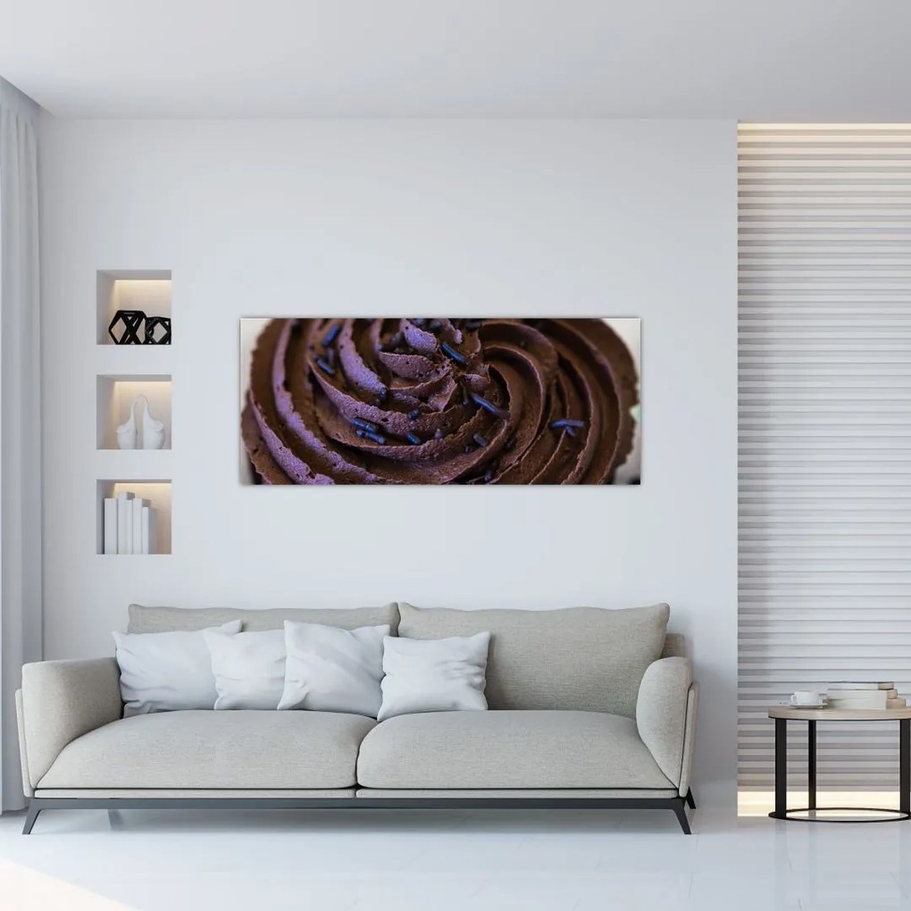 Tablou - Cupcake din ciocolată (120x50 cm)