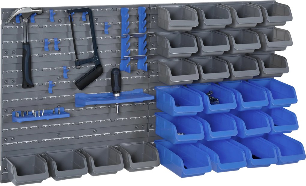DURHAND Set Organizare Atelier 44 Piese, Suport Perete pentru Unelte cu Coșuri Depozitare, Multifuncțional | Aosom Romania