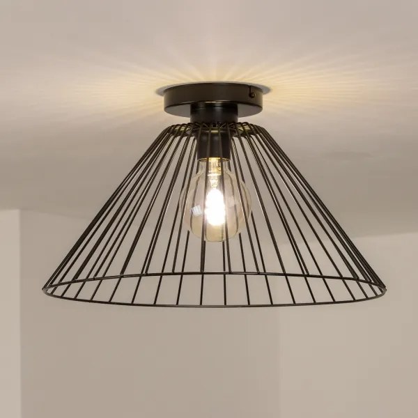 Brilagi - Plafonieră LED aplicată CERIA WIRE, 1xE27/40W/230V, Ø 45 cm, neagră