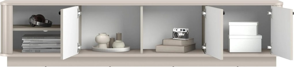 Comodă TV Vesper 3D 187 cm - cașmir / mânere negre