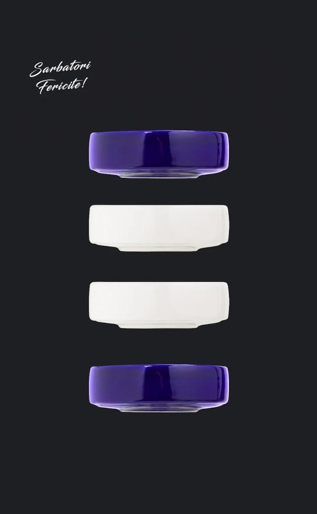 Set Cadou 4 Boluri Japan (2 Boluri Alb Casablanca 400ml + 2 Boluri Arhitect Cobalt 400ml)