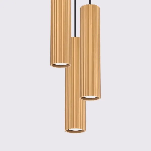 Brilagi - Lustră suspendată pe cablu CRESTO 3xGU10/10W/230V auriu