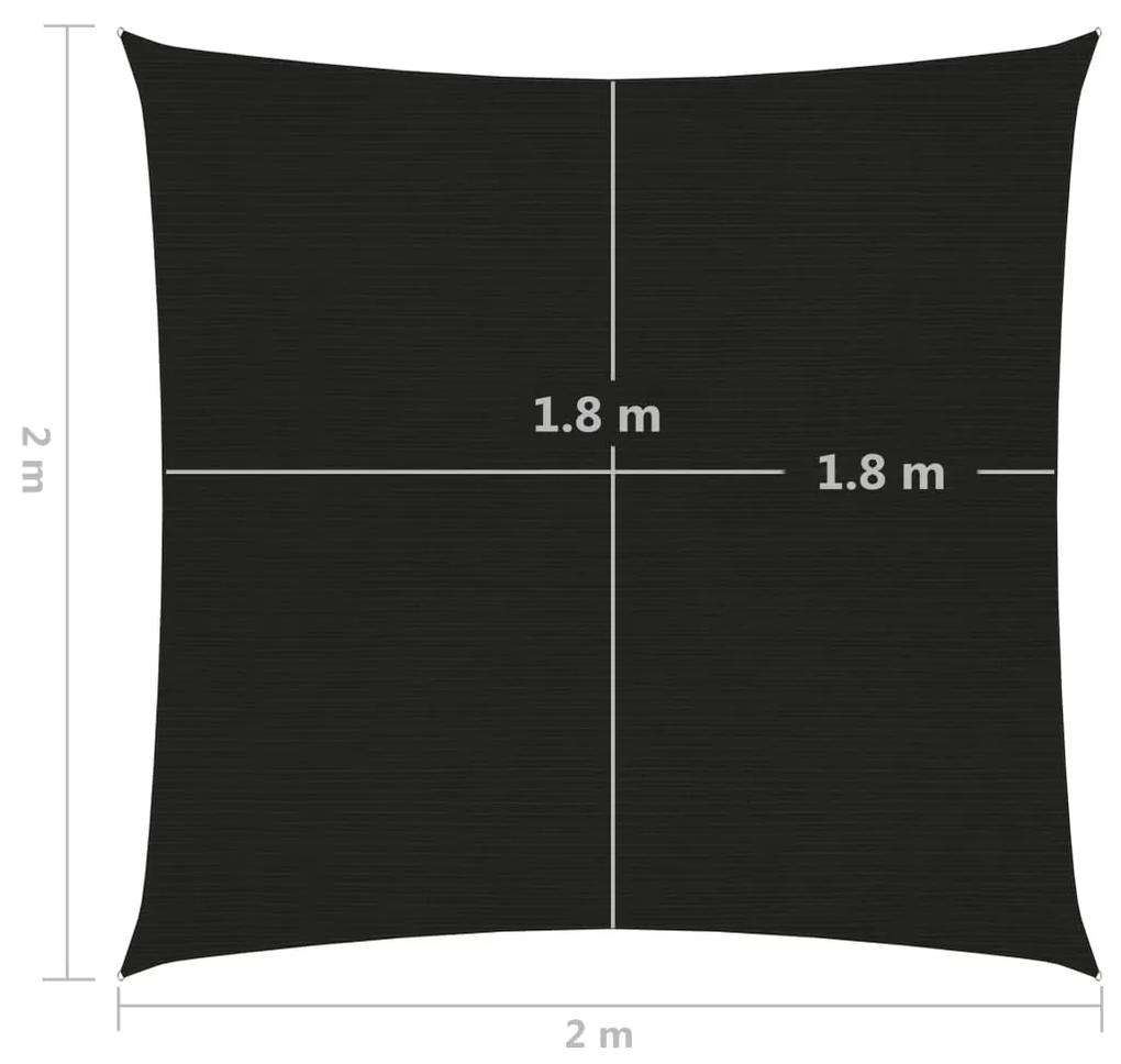 Panza parasolar, negru, 160 g m   , 2x2 m, HDPE Negru, 2 x 2 m