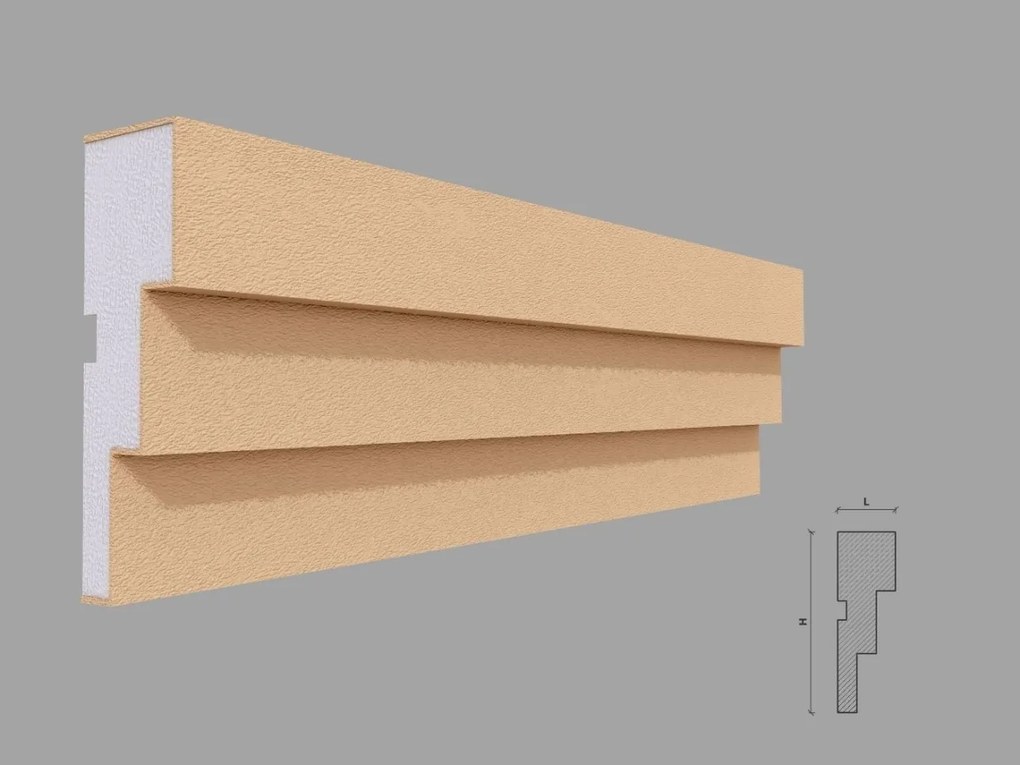 Ancadrament fereastra exterior FP136 dimensiuni 125x40x2000mm