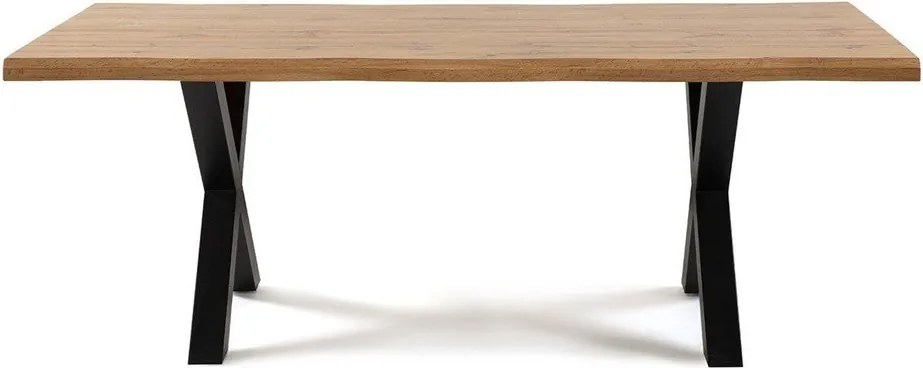 Masă de dining cu aspect de lemn de stejar 90x160 cm Kora – Bonami Essentials