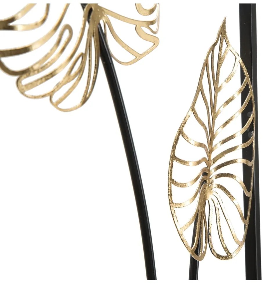 Decorațiune suspendată metalică Mauro Ferretti Luxy -A-, 31 x 90 cm, motive frunze