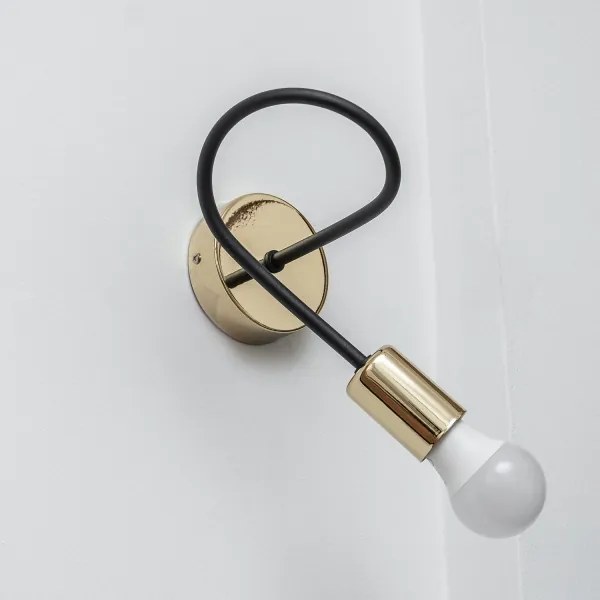 Aplica de perete OXFORD 1xE27/15W/230V auriu/negru